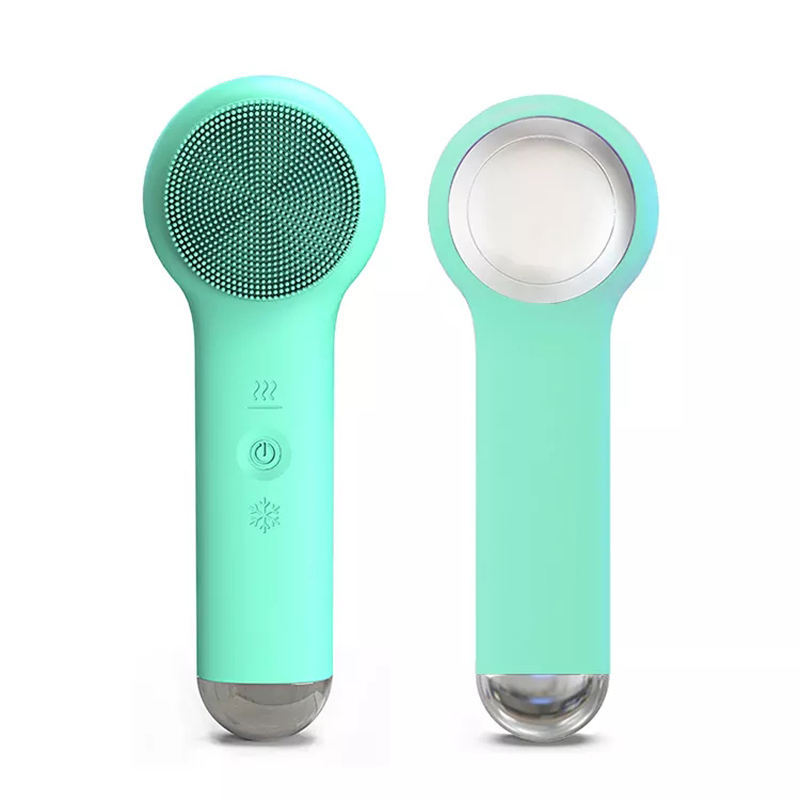 3 in 1 Warmte-koude massage reinigingsborstel Aangepaste Gezichtsschoonheidsborstel Waterdichte Elektronische Draagbare Ultrasone Exfoliërende Gezichtsreinigende Borstel