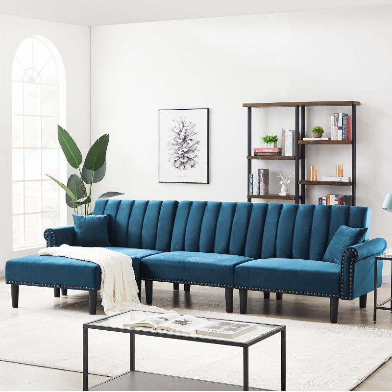 Stoffen chaise sectionele bank woonkamer bank bed