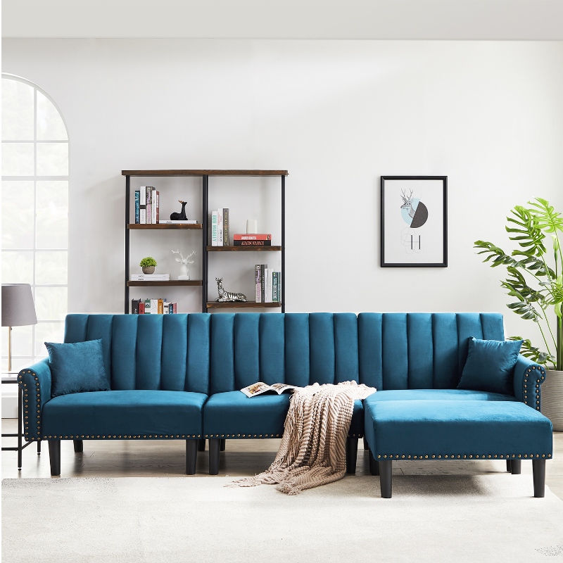Stoffen chaise sectionele bank woonkamer bank bed