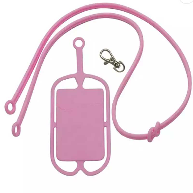 Multi -kleurennieuwe ring telefoonhouder mobiele telefoon lanyard telefoonhoesje mobiel houder met kaart pocket siliconennek riemenstrapsilicon mobiele telefoonhouder mobiele telefoon