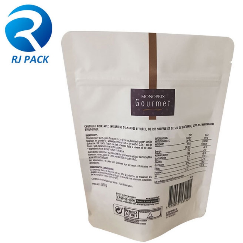 Groothandel digitaal printen Kraft Paper doypack met ritssluiting