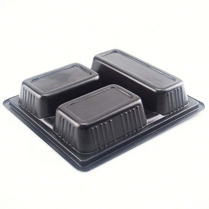 Groothandel wegwerp Plastic 3 Compartiment Lunchbox Voedselcontainerverpakking