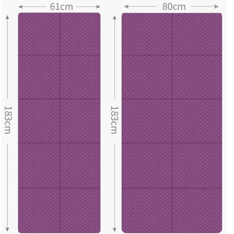 Groothandel opvouwbare reis yoga mat 4mm/5mm dikte gemakkelijk te dragennaar de klasoefening, kantoorrust, parkkamperen