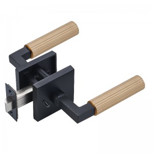 S7132 Modern vierkante deurslot van hoge kwaliteit, zware moderne gekartelde ontwerpdeurhendelgreep