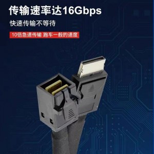 Oculink-kabel 4i SFF8611 tot SFF8643 kabel SFF-8643 SFF-8611 Minisas 36-pins kabel 0,6 meter voor computer