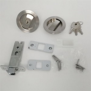 1602 Onzichtbare schuifschuur Wood Door Pocket Deur handgreep Vergrendeling met sleutels