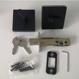 3602 vierkante enkele cilinder Deadbolt één zijde Black Modern Modern Deadbolt Door Lock voor binnen- en buitendeuren