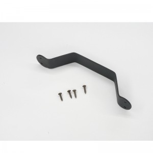 BH003 Barn Deurgreep Set, zwarte vaste stalen trekhendel voor schuifdeuren, poorten, garages, schuren