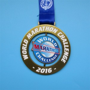 Custom Design World Marathon Challenge Spin Medal