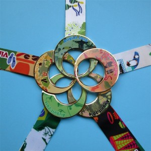 Linthals medaille aangepaste ontwerp printen metalen combinatie medailles souvenir