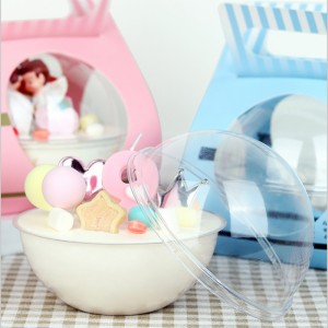 Hot Sale Mousse Cake Ball Packaging Box, groothandel ronde gebakverpakkingscontainer met papieren mouw voor mousse cake