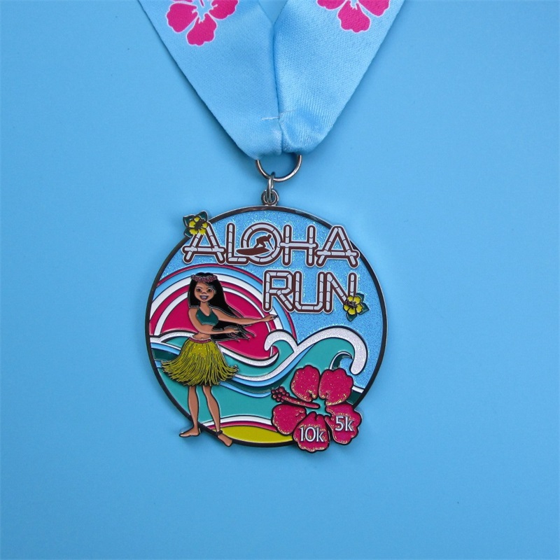 Kleurrijke zacht email Running Medal Awards