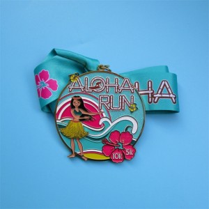 Kleurrijke zacht email Running Medal Awards