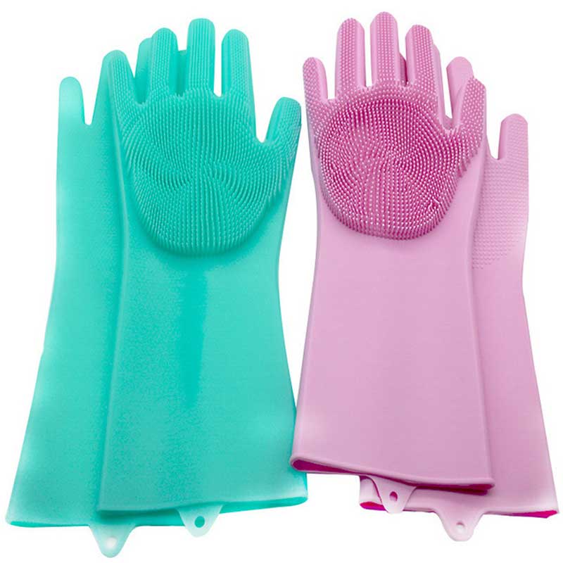 Keukenreinigingshandschoenen huishoudelijke handschoenen rubber wasmachine handschoenen voor het wassen van gerechten siliconenhandschoen vaatwassing,
