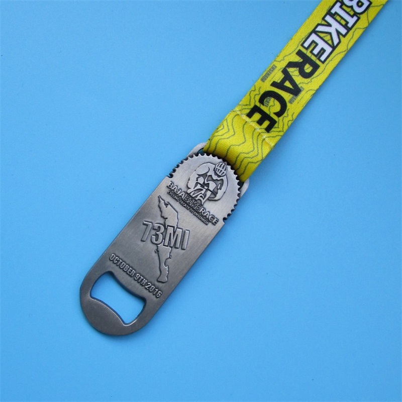 Aangepaste medaillon hanger metalen medaille met flesopener