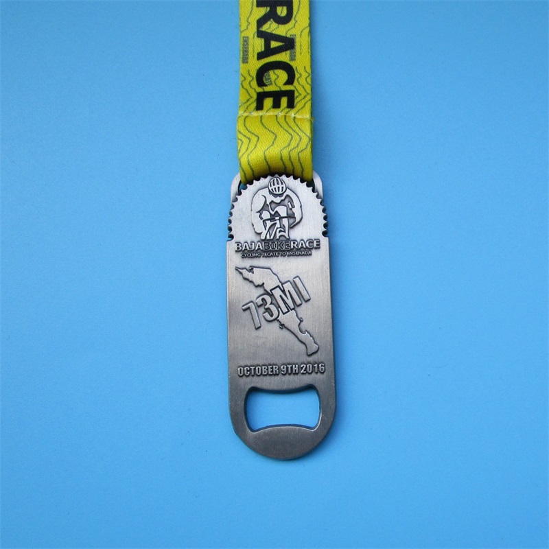 Aangepaste medaillon hanger metalen medaille met flesopener