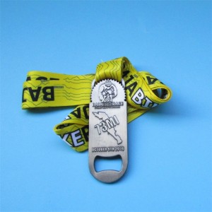 Aangepaste medaillon hanger metalen medaille met flesopener