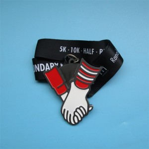 Triathlon -medailles ontwerpen uw eigen sportlegeringsmedaille met lint