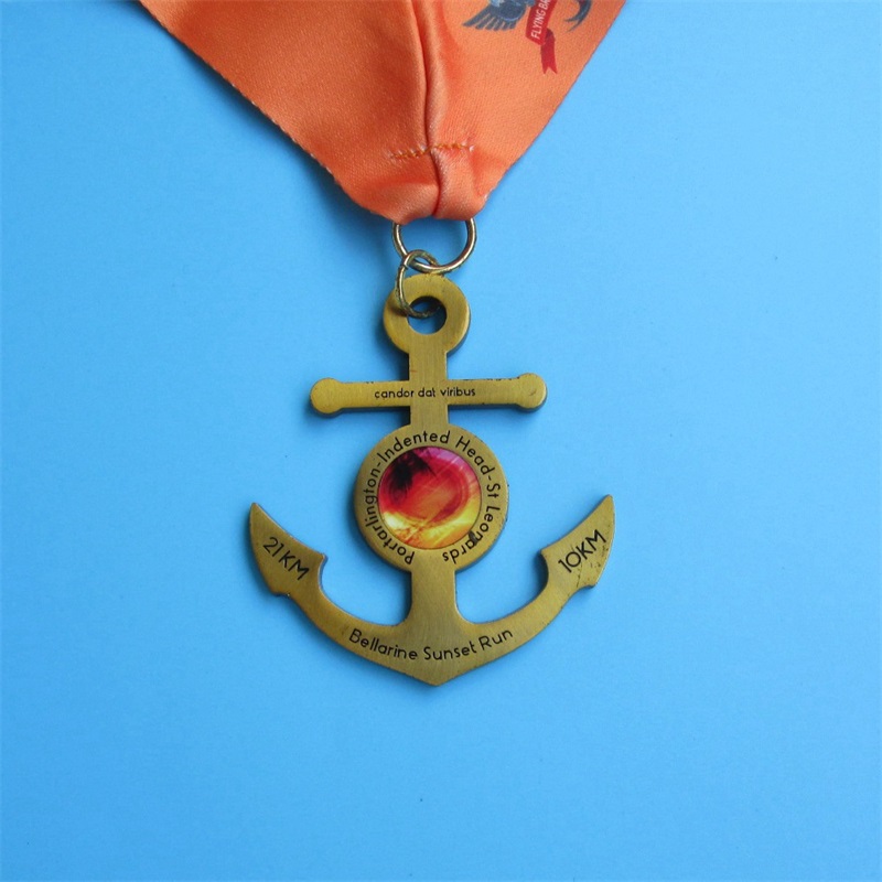 Award -medailles met lint blanco goud zilveren bronzen vakantierun medailles metaal sportmedaille