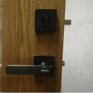 78001 vierkante ingangshendel met dubbele cilinder Deadbolt set ingedeeld Combo Lock (voor kantoor en voordeur), zware toegangsdeursloten, 1 pack