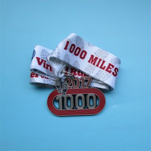 Fabrikant Aangepaste hoogwaardige metalen 3D -marathon Sportmedaille