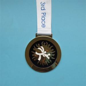 Fabrikant Aangepaste hoogwaardige metalen 3D -marathon Sportmedaille