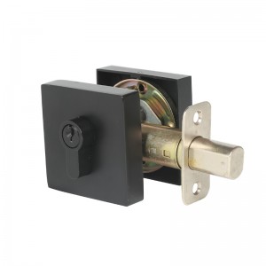 3602 vierkante enkele cilinder Deadbolt één zijde Black Modern Modern Deadbolt Door Lock voor binnen- en buitendeuren