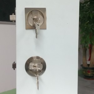 1601 Hedendaags ingang Square Pocket Lock, Silver Pocket Deur Slot met sleutel, schuifdeurslot