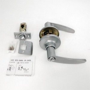 7302 Privacy deurklink met verwijderbare vergrendelingsplaat, alle metalen deurhendel slot set voor slaapkamer en badkamer