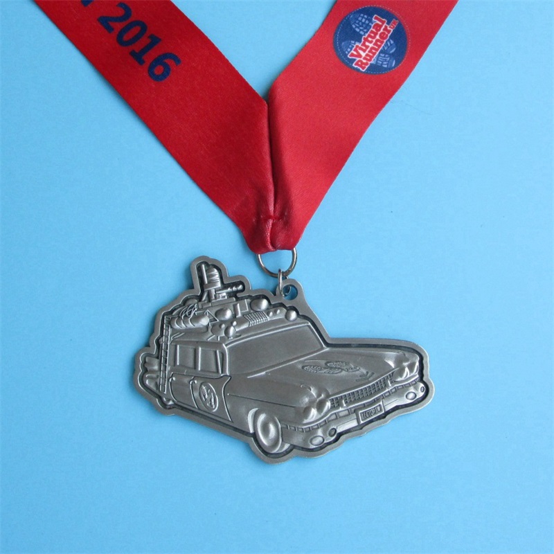 Virtual Run Medal Cars Design 3D Metal Hanger Gold Medals Aangepaste sportmedaille