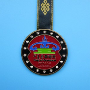 Awards gouden medaille kleurrijk emailmedaillon hanger