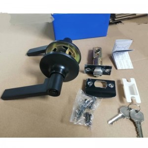7303 zink Grade 3 Certificated Leverset Lever Lock, Good Quality Sluited Entry Entry Lever Set, Matte Black
