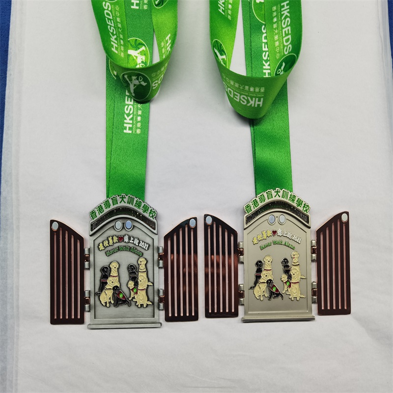 Zinklegering 3D snijmelmetaalgids Dog Metal Awards Medals Ontwerp voor dier