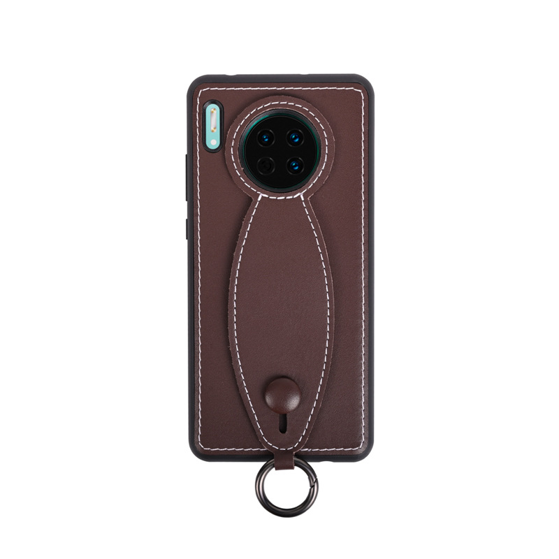 Geschikt voor Huawei Mate30/PRO30 Mobiele telefoonhoesje, Italiaanse kalfsleer Gepersonaliseerde handband Bracket Type Mobiele telefoon Beschermende lederen Case, met goede herfstweerstand, duurzaamheid en bescherming