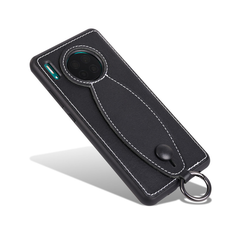 Geschikt voor Huawei Mate30/PRO30 Mobiele telefoonhoesje, Italiaanse kalfsleer Gepersonaliseerde handband Bracket Type Mobiele telefoon Beschermende lederen Case, met goede herfstweerstand, duurzaamheid en bescherming