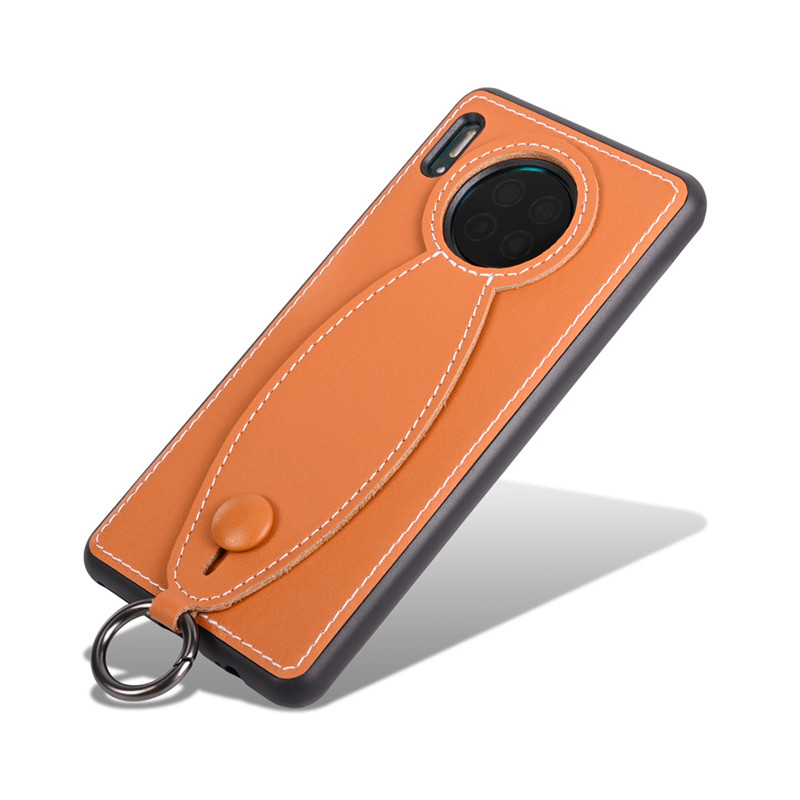 Geschikt voor Huawei Mate30/PRO30 Mobiele telefoonhoesje, Italiaanse kalfsleer Gepersonaliseerde handband Bracket Type Mobiele telefoon Beschermende lederen Case, met goede herfstweerstand, duurzaamheid en bescherming