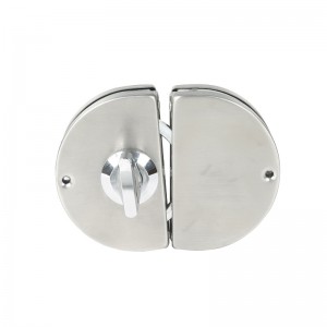 GDL001 201 roestvrijstalen commercieel duurzaam metaal chroom glazen deur anti-diefstal beveiligingsslot, dubbele scharnier scharnier met frameloze push glijdende poortslot