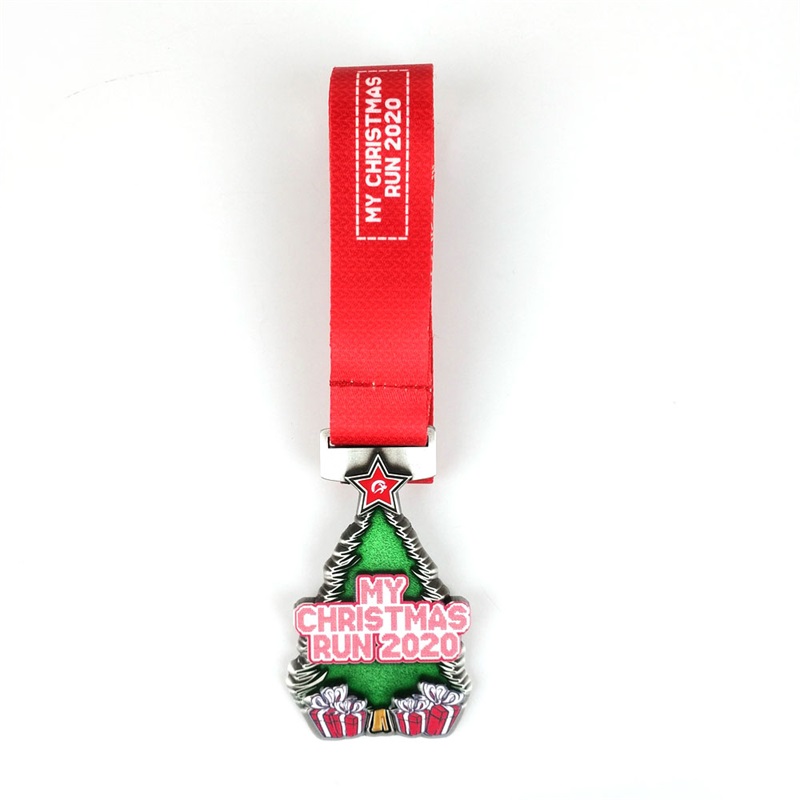 Holiday Run -medailles kleurrijk zacht glazuur zwemmen hardlopen dansen metalen medaille