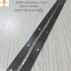 Standaardgrootte Lang scharnier 304#72 ‘’ roestvrijstalen piano scharnier Continu Row Cabinet Piano -scharnier