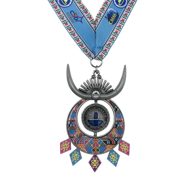 Uniek ontwerp aangepast Logo 4D Sport Medallion Metal Email Sports Custom Medal voor Souvenir