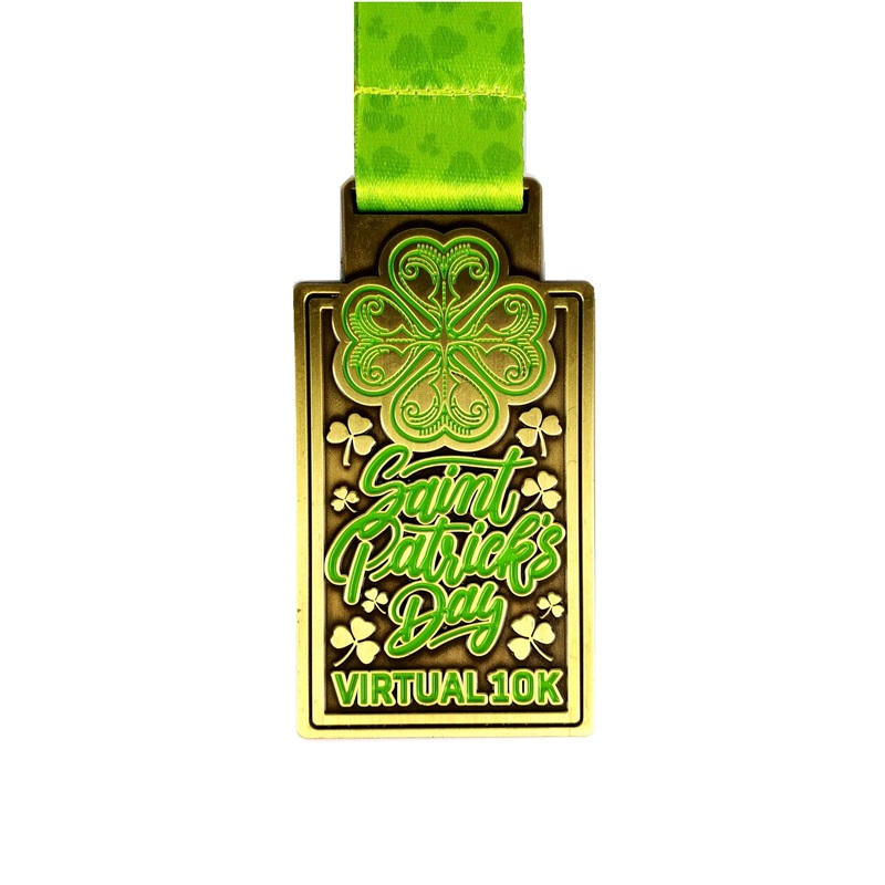 Custom Silicone Ribbon Epoxy Sport Competition Awards Run Medal voor hardlopen