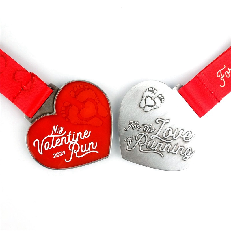 Marathon Running Medals Holiday Running Medals Cadeau voor Valentine's Day Love