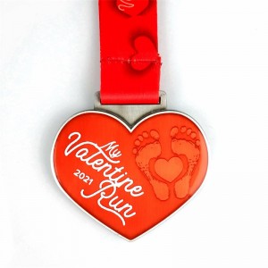 Holiday Running Medals cadeau voor Valentine\'s Day Trail Running Medals