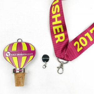 Aangepaste halve marathonmedailles wijnflesstopper wijngaardmedaille met charme