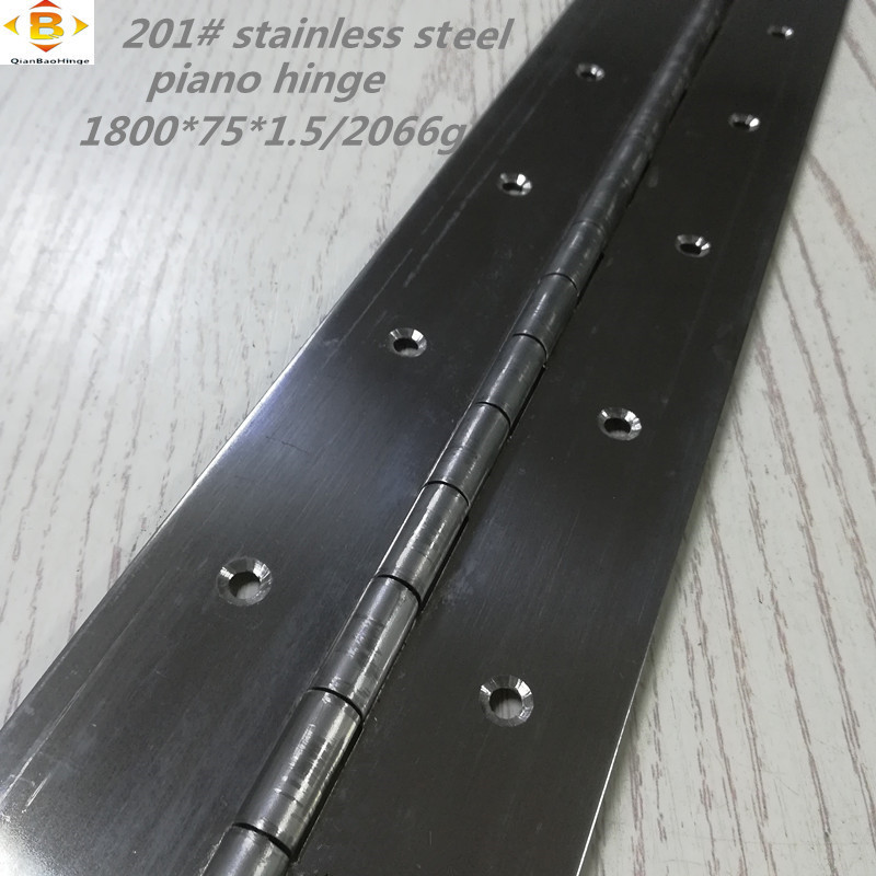 Standaardgrootte Lang scharnier 201#72 ‘’*2.5 72*3thick roestvrijstalen piano scharnier Continu Row Cabinet Piano scharnier