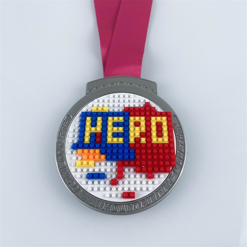 Marathon medaille aangepaste race medaille leuke LEGO Medals sportmedailles