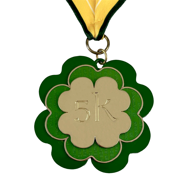 3D Gold Metal Award Marathon Running Sport Medal Color Spray Medal UV Print Medals