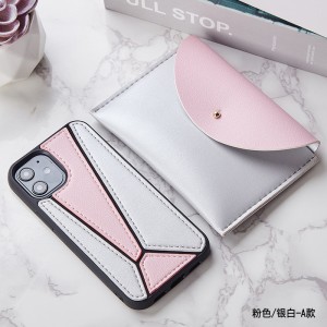 Apple iPhone 11 oranje blauw kleur contrast lederen telefoon beschermhoes, 360 graden herfstbescherming caseiphone11Pro