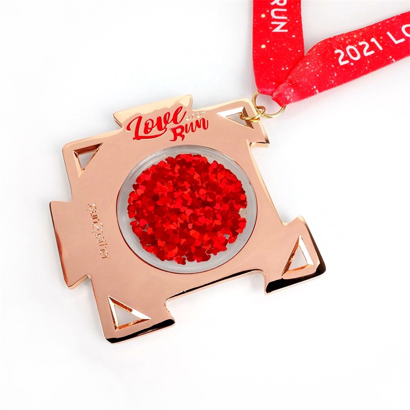 Zinklegering Die gietmedaille rozen medaillonplaat harde emailmedaille