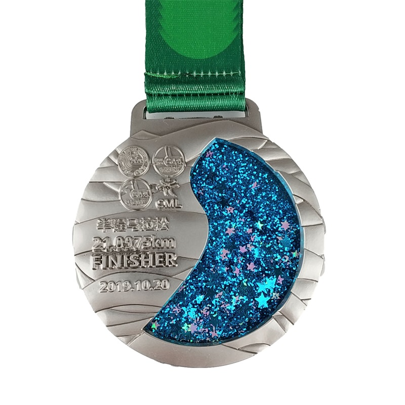 Aangepaste marathonmedailles zinklegering Die casting race medaille fun run medaille